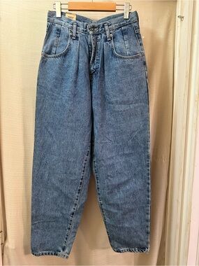 Vintage Edwin French Baggy Jeans Deadstock NWT High Rise Pleated Denim 28x30